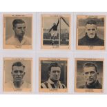 Trade cards, Klene (Val Footer Gum), Footballers, 'L' size, 15 different cards, nos 1, 3, 8, 9,