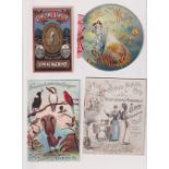 Trade cards, Singer, a fine collection of 10 advertising cards & mini booklets, various shapes &