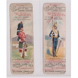 Trade cards, Singer, Bookmarks, British Regiments, two bookmarks, Black Watch & 17th Lancers (