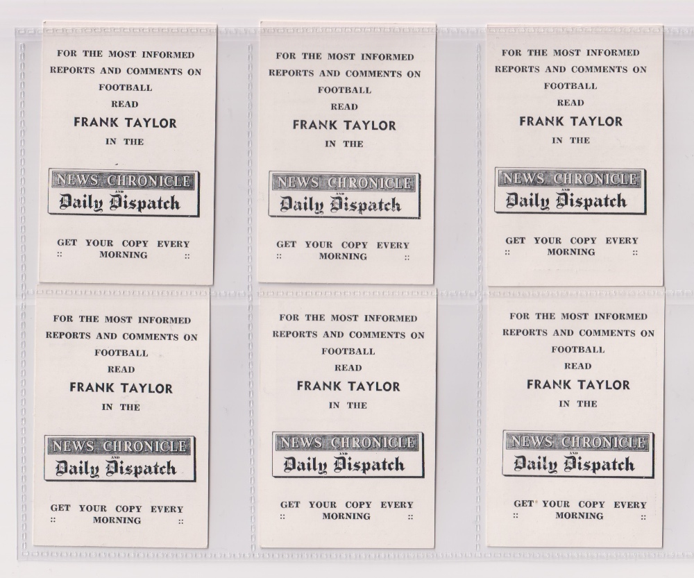 Trade cards, News Chronicle, Footballers, Preston North End, two sets with different printings, - Image 2 of 10