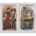 Cigarette cards, Salmon & Gluckstein, Billiard Terms, two type cards, no 2 (large numeral), 'A