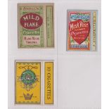 Cigarette packets, 3 packets (hulls only) Snell's Mild Flake, Clarke & Son Musk Rose Cigarettes &
