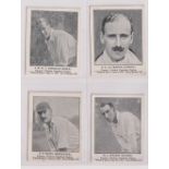 Trade cards, School & Sport, County Cricket Captains (set, 4 cards) (1 with crease to bottom edge,