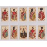 Cigarette cards, Player's, Military Series (14/50), nos 3, 6, 9, 10, 19, 25, 26, 36, 38, 40, 41, 45,