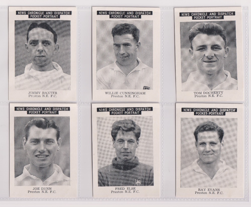 Trade cards, News Chronicle, Footballers, Preston North End, two sets with different printings, - Image 7 of 10