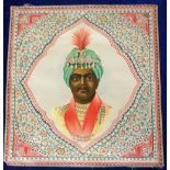 Tobacco silk, Carreras, Premium issue, Indian Maharajahs, type, The Maharaja of Jhalawar, approx.