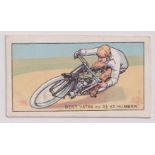 Cigarette card, Bellwood, Motor Cycle Series, type card, no 12 'Bert Yates on His 3.5h.p. Humber' (