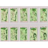 Cigarette cards, Churchman's, Can You Beat Bogey at St Andrews? Red Overprint (set, 55 cards) (gd)