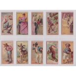 Cigarette cards, USA, Duke's, Jokes (set, 50 cards) (one with slight paper adhesion to back, some