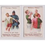 Cigarette cards, Faulkner's, Football Terms, two cards, 'Half Time' (1st Series) & 'Rushing the Goal