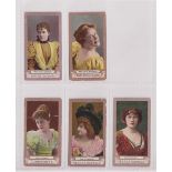 Cigarette cards, 5 type cards, all Actresses FROGA, Churchman's (2), Billy Hanbury, Miss