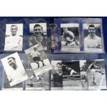 Football postcards / photographs, 1960's, a collection of 50+ b/w postcard size photos of