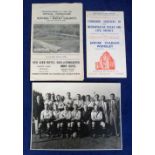 Football, Wartime selection, Doncaster Rovers v Derby County FL Cup 7.4.45 (creased) sold with