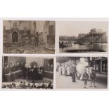 Postcards, an Aberystwyth selection of 9 cards with 8 RP's inc. village scene, Hafod Church Fire