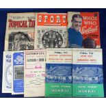 Football, a selection of items inc. FAC Final programmes 1957 & 1958, Gateshead v Crewe 1957/58,