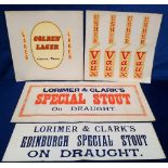 Advertising, Brewery, Transfer/decal sheets for 'Usher/Vaux Golden Lager' circa 1960s. 2 sheets