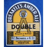 Beer label, H C Breakell & Co Ltd, Preston, Double Amber Ale, arched, 83mm high (gd) (1)