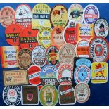 Beer labels, a mixed selection of 31 labels, various shapes and sizes and different Breweries