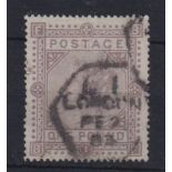 Stamps, GB QV surface printed £1 Brown-Lilac with large anchor watermark. Very well centred and fine