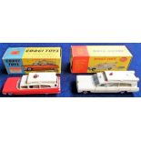 Toys, Corgi and Dinky, 2 boxed die-cast models. Corgi Superior Ambulance on Cadillac Chassis (red