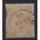 Stamps, GB QV surface printed 9d with large uncoloured corner letters, fine used. SG98 cat £600+100%