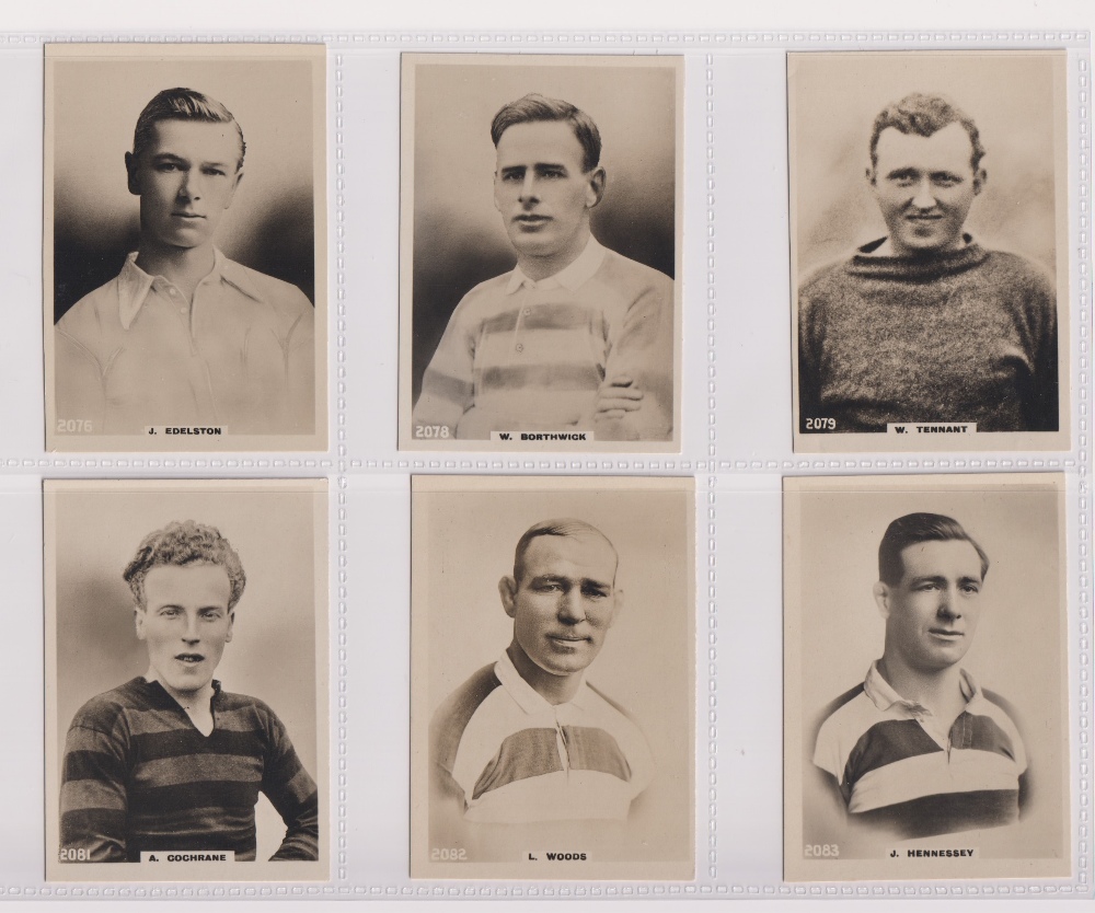 Cigarette cards, Phillips, Footballers (all Pinnace back), 'L' size, 36 different cards, numbered