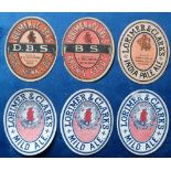 Beer labels, Lorimer & Clark's, Caledonian Brewery, Edinburgh, a selection of 6 vertical oval