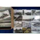 Postcards/Photos, a good collection of approx. 425 postcards/photos of UK Railway stations