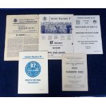 Football programmes, West Ham related selection of 5 programmes, Away matches v Ilford Fr. 3.5.62 (