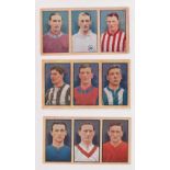 Trade cards, a collection of 28 uncut strips as issued, Sport & Adventure Famous Footballers (9