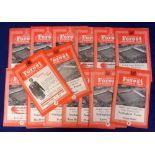 Football programmes, Nottingham Forest, a collection of 15 home programmes 1956/57 - 59/60 inc. Port