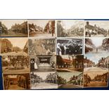 Postcards, Surrey, a fine selection of 29 cards of East St Farnham, Surrey and surrounding area with