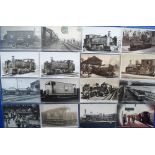 Postcards, a Railway collection of approx. 40 cards with miniature at Southsea, narrow gauge