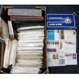Stamps, collection of GB First Day Covers in 4 albums and loose a few pre-decimal although mainly