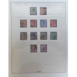 Stamps, collection of GB stamps housed in a maroon hingeless Lindner album with slipcase and pages