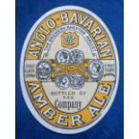 Beer label, Anglo-Bavarian Amber Ale, vertical oval 94mm high (gd) (1)