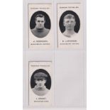 Cigarette cards, Taddy, Prominent Footballers (London Mixture backs), three cards, Blackburn