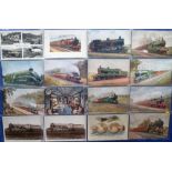 Postcards, Railways, a collection of approx. 30 cards inc. multi-view, Ravenglass & Eskdale