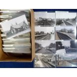 Postcards/Photos, a further selection of approx. 345 postcards/photos of UK Railway stations