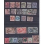 Stamps, GB collection of QV-KEVII used on 2 stockcards inc. Jubilee issues and seahorses to 10/- (