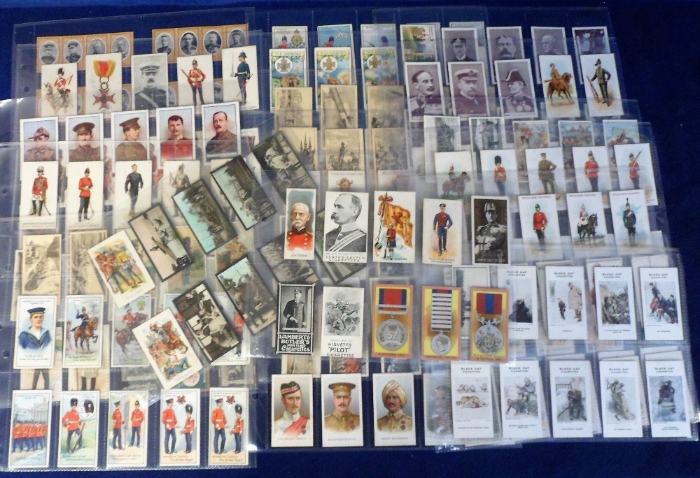 Cigarette cards, a good collection of 200+ Military cards, mostly odds, many scarce issues included,