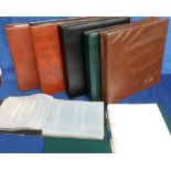 Postcard accessories, a good mixed size selection of 7 modern albums all with pages and inserts,