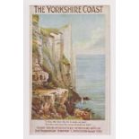 Postcard, North Eastern Railway poster advert No.14 Yorkshire Cliffs (vg) (1)