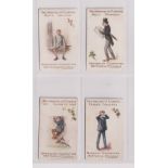 Cigarette cards, Faulkner's, The Language of Flowers, 4 cards, 'Heath Solitude', Holly Foresight',