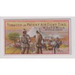 Cigarette card, Wills, Advertisement Card, type card, Soldiers with Tents (vg) (1)
