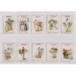 Cigarette cards, Clarke's, Sporting Terms, Cricket Terms (set, 14 cards) (a few with slight trim,