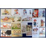 Postcards, a selection of approx. 70 artist-signed cards of children, artists inc. Weiderseim,