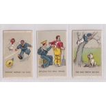 Cigarette cards, David Corre & Co, Naval & Military Phrases (With border), three cards, Running