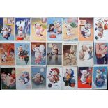 Postcards, Bonzo, a good selection of approx. 55 comic cards of Bonzo illustrated by George