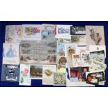 Greetings cards, a collection of approx. 35 early Greetings cards, various shapes and sizes,